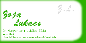 zoja lukacs business card